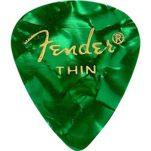 FENDER - Médiators fins en celluloïd - GREEN MOTO - ensemble de 12 pick